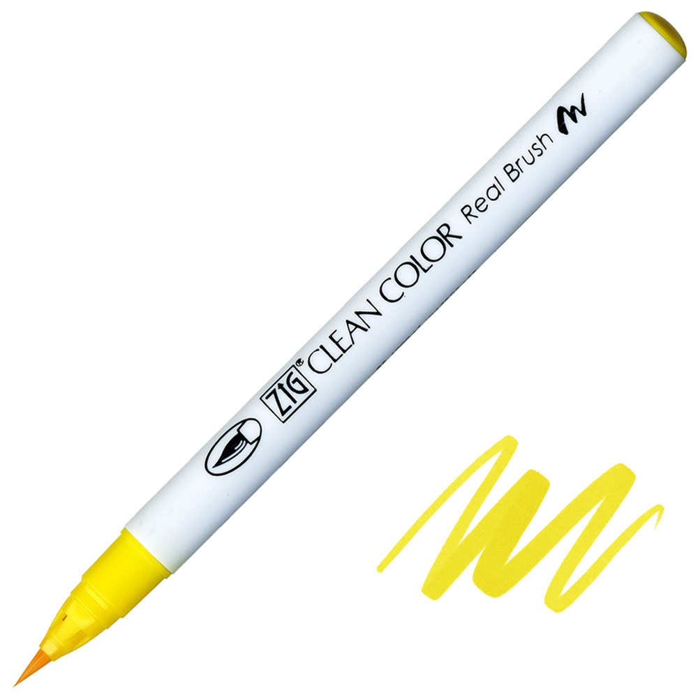 Zig Clean Color Real Brush Pen 050 Yellow