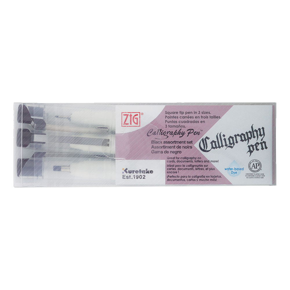 Zig Calligraphy Pen 3 Set Assorted