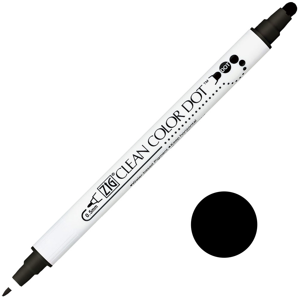 Zig Clean Color Dot Marker 010 Black
