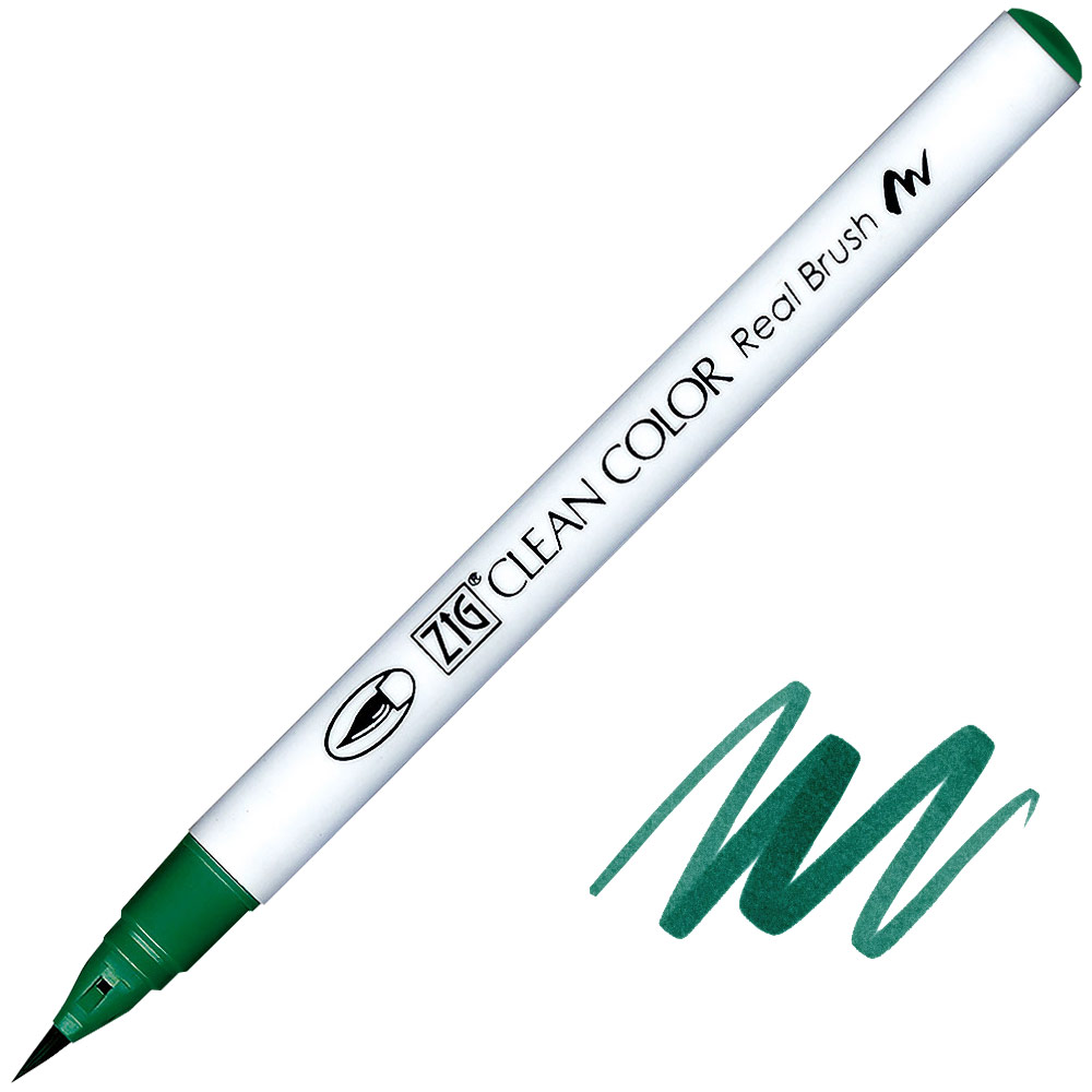 Zig Clean Color Real Brush Pen 414 Forest Green