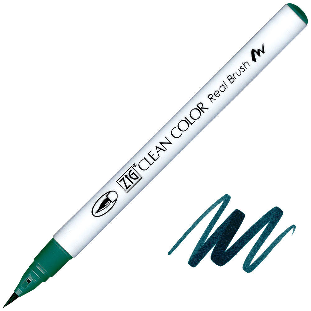 Zig Clean Color Real Brush Pen 418 Billiard Green
