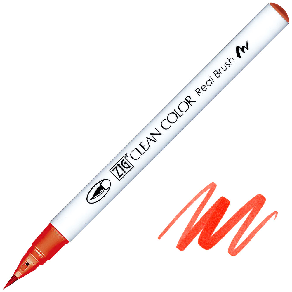 Zig Clean Color Real Brush Pen 209 Cadmium Red