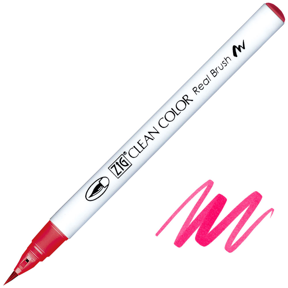 Zig Clean Color Real Brush Pen 211 Rose Red