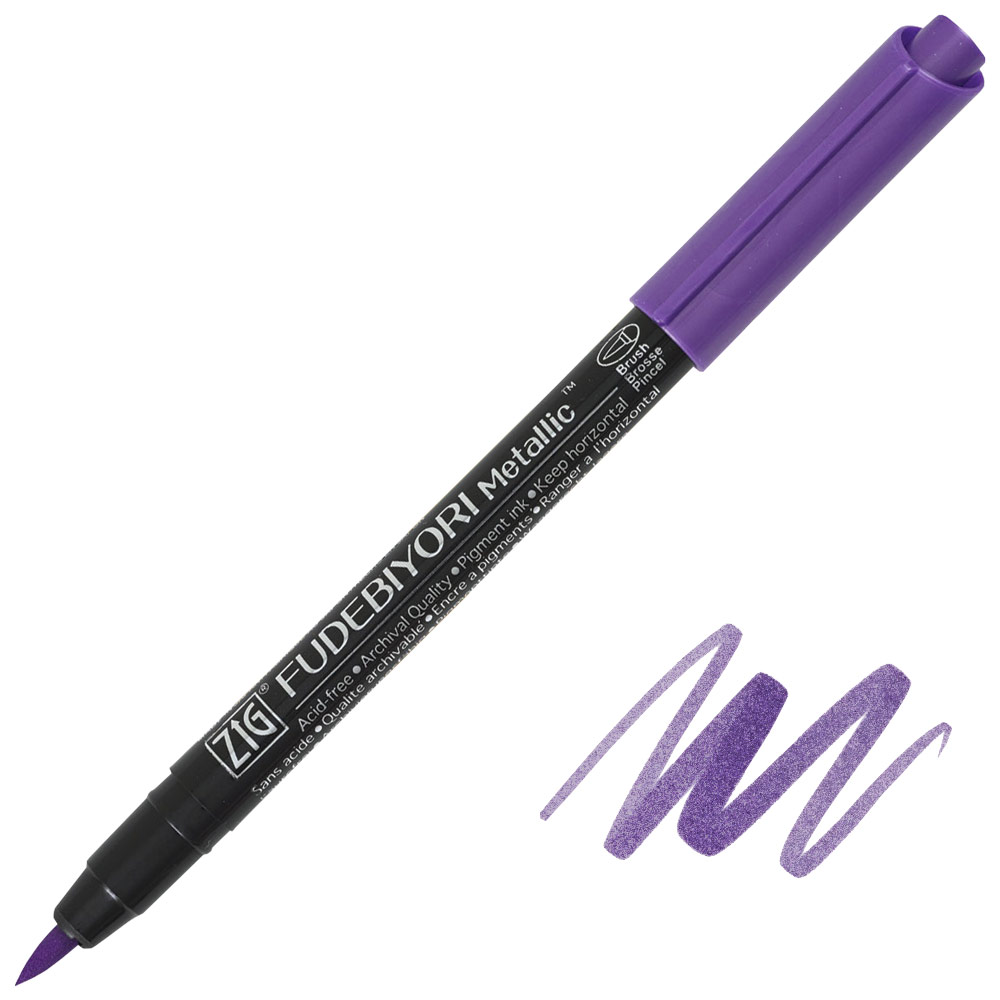 Zig Fudebiyori Metallic Brush Marker Violet 124