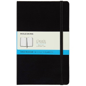 Moleskine Classic Notebook Large Hardcover 5"x8-1/4" Dot Black
