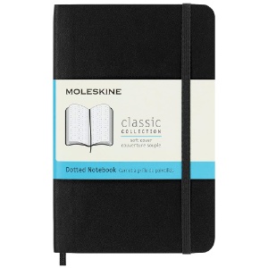 Moleskine Classic Notebook Pocket Hardcover 3-1/2"x5-1/2" Dot Black