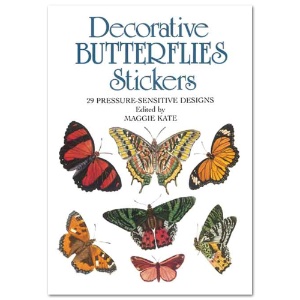Decorative Butterflies Stickers: 29 Pressure-Sensitive Designs