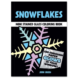 Snowflakes Mini Stained Glass Coloring Book
