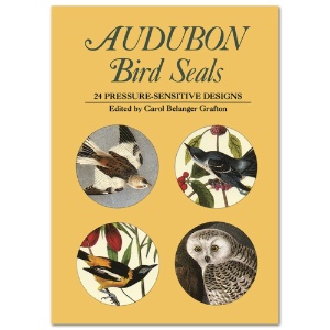 Audubon Bird Seals: 24 Pressure-Sensitive Designs