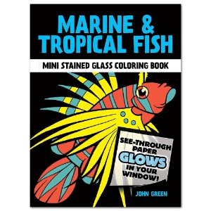 Marine & Tropical Fish Mini Stained Glass Coloring Book