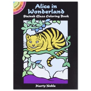 Alice in Wonderland Mini Stained Glass Coloring Book