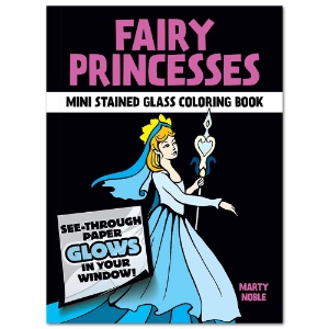 Fairy Princesses Stained Glass Coloring Book
