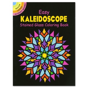 Easy Kaleidoscope Stained Glass Coloring Book