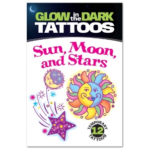Glow-In-The-Dark Tattoos: Sun, Moon, and Stars
