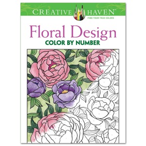 Creative Haven Floral Design Color by Number Coloring Book