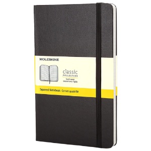 Moleskine Large Notebook 5" x 8.25" - Squared Notebook