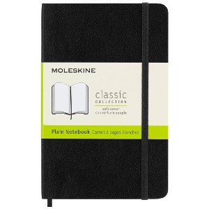 Moleskine Classic Notebook Pocket Softcover Plain 3.5"x5.5" Black