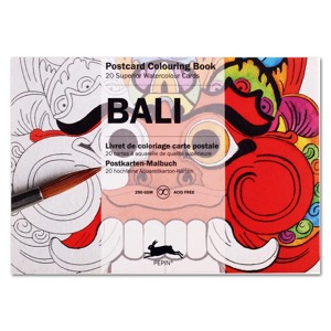Pepin Press Postcard Coloring Book Bali