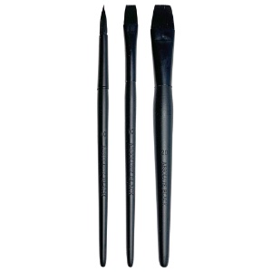 Colorificio Absolute Black Synthetic Bristle Brush 3 Set