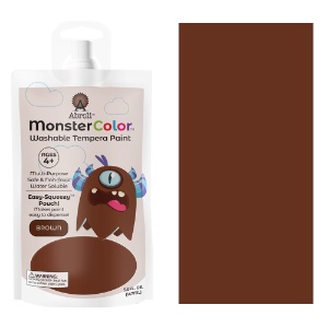 Abroli MonsterColor Washable Tempera Paint 5oz Brown