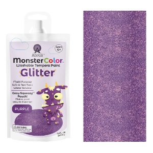 Abroli MonsterColor Washable Tempera Paint 5oz Glitter Purple