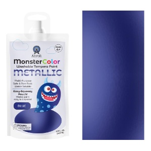 Abroli MonsterColor Washable Tempera Paint 5oz Metallic Blue