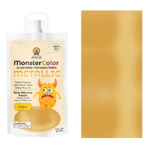 Abroli MonsterColor Washable Tempera Paint 5oz Metallic Gold