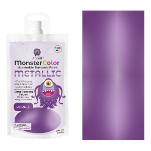 Abroli MonsterColor Washable Tempera Paint 5oz Metallic Purple