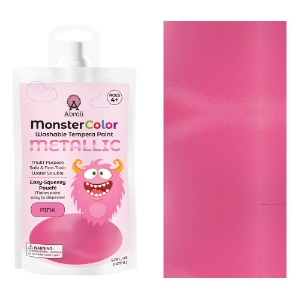 Abroli MonsterColor Washable Tempera Paint 5oz Metallic Pink