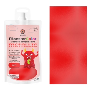 Abroli MonsterColor Washable Tempera Paint 5oz Metallic Red