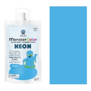 Abroli MonsterColor Washable Tempera Paint 5oz Neon Blue