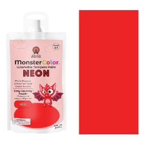 Abroli MonsterColor Washable Tempera Paint 5oz Neon Red