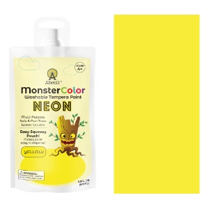 Abroli MonsterColor Washable Tempera Paint 5oz Neon Yellow