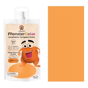 Abroli MonsterColor Washable Tempera Paint 5oz Orange