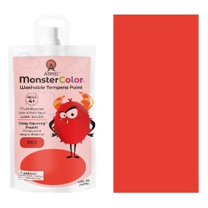 Abroli MonsterColor Washable Tempera Paint 5oz Red
