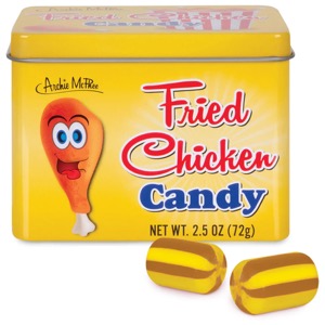 Archie McPhee Fried Chicken Candy in a Tin