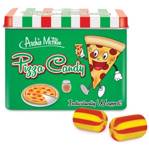 Archie McPhee Pizza Candy in Tin