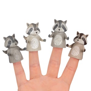 Archie McPhee Finger Puppet Raccoons