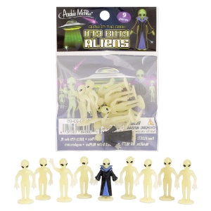 Archie McPhee Itty Bitty Glow-in-the-Dark Aliens 10 Set