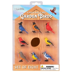 Archie McPhee Collection of Mini Garden Bird 8 Set