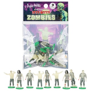 Archie McPhee Itty Bitty Glow-in-the-Dark Zombie 9 Set