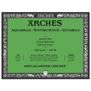 Arches Watercolour Block 140 lb. 12" x 16" Cold Press