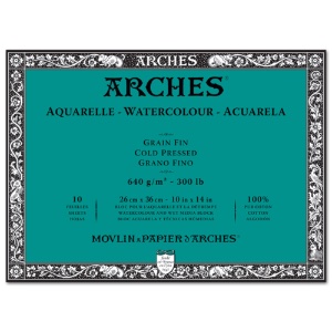 Arches Watercolour Block 300 lb. 10" x 14" Cold Press
