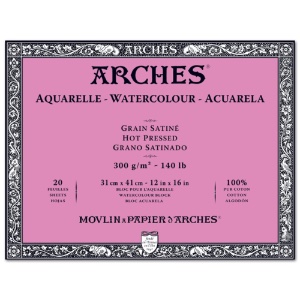 Arches Watercolour Block 140 lb. 12" x 16" Hot Press