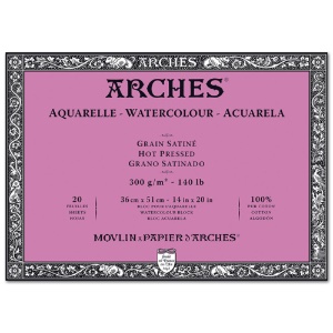 Arches Watercolour Block 140 lb. 14" x 20" Hot Press