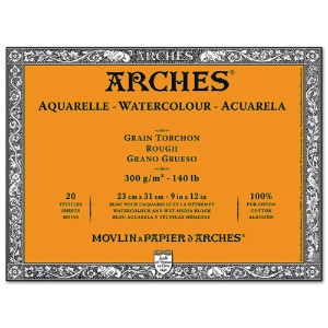 Arches 300 lb. Watercolor Block Cold-Pressed 12 inch x 16 inch