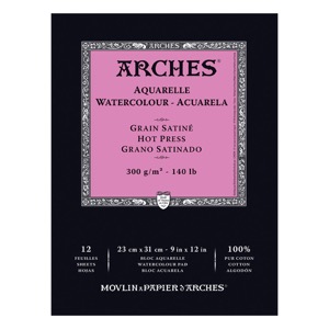 ARCHES 140HP W/C PAD 9x12
