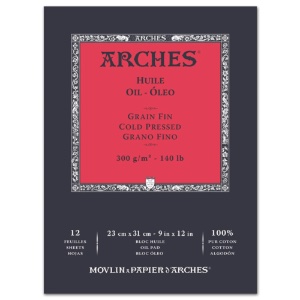 ARCHES OIL PAD 140lb 9x12
