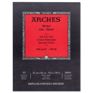 ARCHES OIL PAD 140lb 12x16