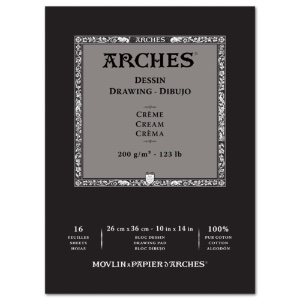 Arches Drawing Pad 123lb 10"x14" Cream